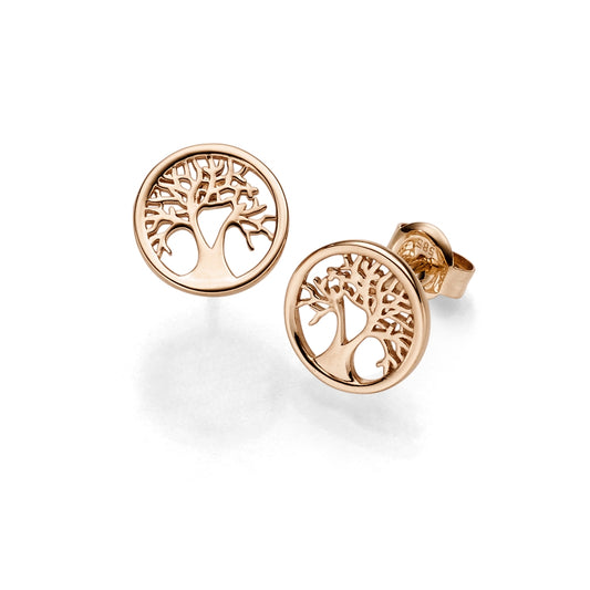 Ohrstecker Roségold Lebensbaum